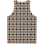 Jack Of Hearts Playing Card Pattern Print Men's Tank Top