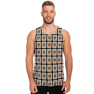 Jack Of Hearts Playing Card Pattern Print Men's Tank Top