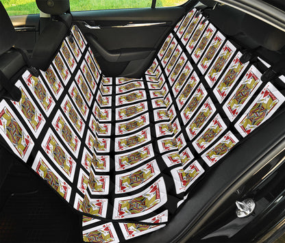 Jack Of Hearts Playing Card Pattern Print Pet Car Back Seat Cover
