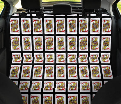 Jack Of Hearts Playing Card Pattern Print Pet Car Back Seat Cover