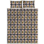 Jack Of Hearts Playing Card Pattern Print Quilt Bed Set