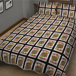 Jack Of Hearts Playing Card Pattern Print Quilt Bed Set