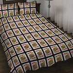 Jack Of Hearts Playing Card Pattern Print Quilt Bed Set