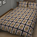 Jack Of Hearts Playing Card Pattern Print Quilt Bed Set