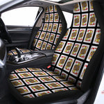 Jack Of Hearts Playing Card Pattern Print Universal Fit Car Seat Covers