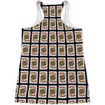 Jack Of Hearts Playing Card Pattern Print Women's Racerback Tank Top