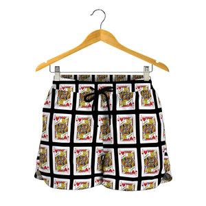 Jack Of Hearts Playing Card Pattern Print Women's Shorts