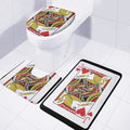 Jack Of Hearts Playing Card Print 3 Piece Bath Mat Set