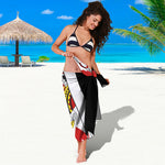 Jack Of Hearts Playing Card Print Beach Sarong Wrap