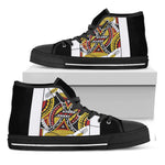 Jack Of Hearts Playing Card Print Black High Top Shoes