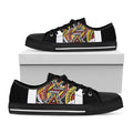 Jack Of Hearts Playing Card Print Black Low Top Sneakers