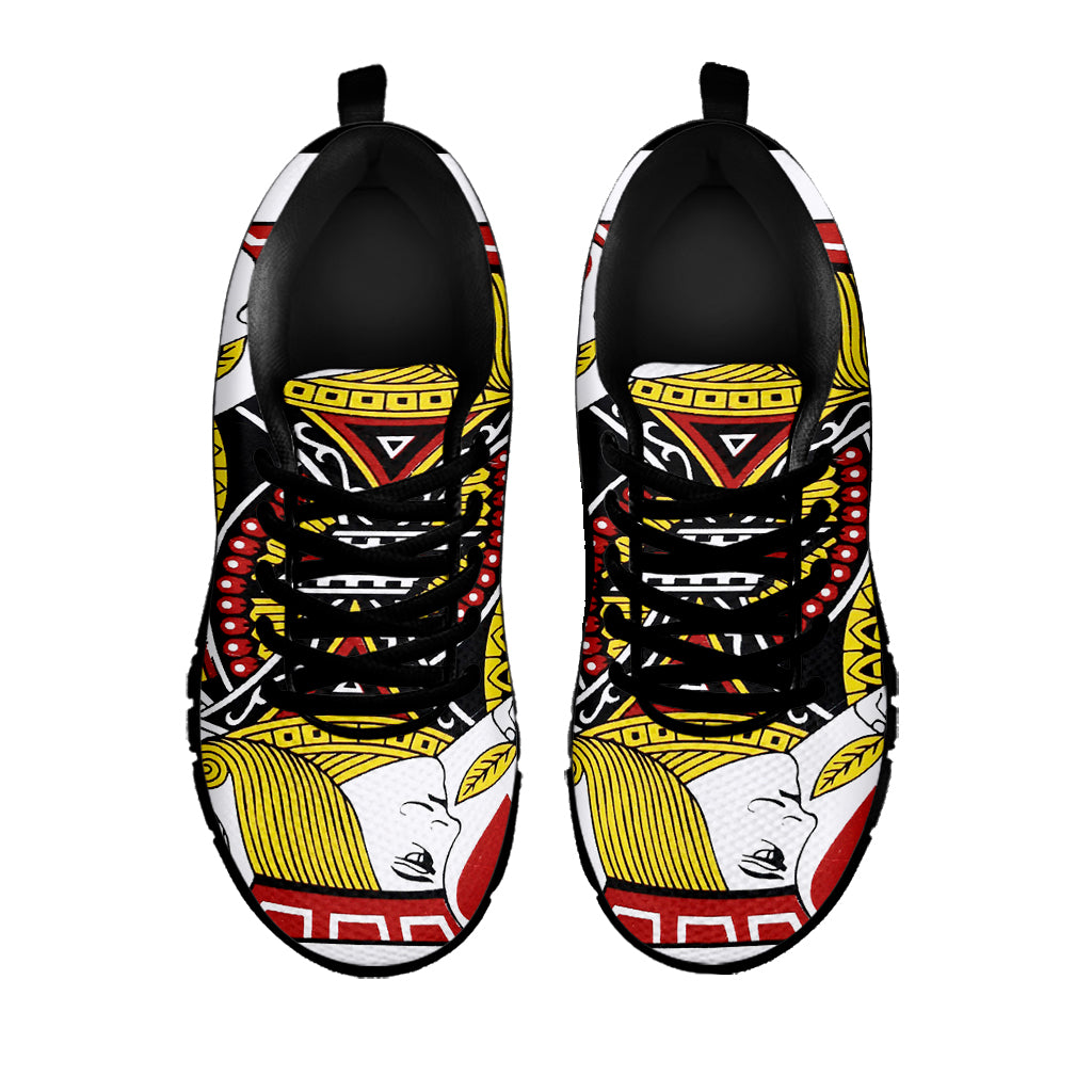 Jack Of Hearts Playing Card Print Black Sneakers