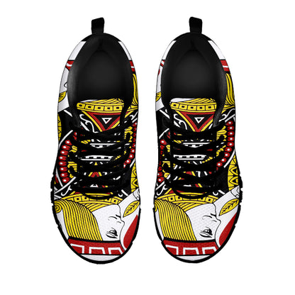 Jack Of Hearts Playing Card Print Black Sneakers