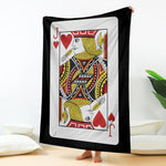 Jack Of Hearts Playing Card Print Blanket