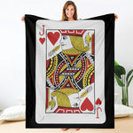 Jack Of Hearts Playing Card Print Blanket