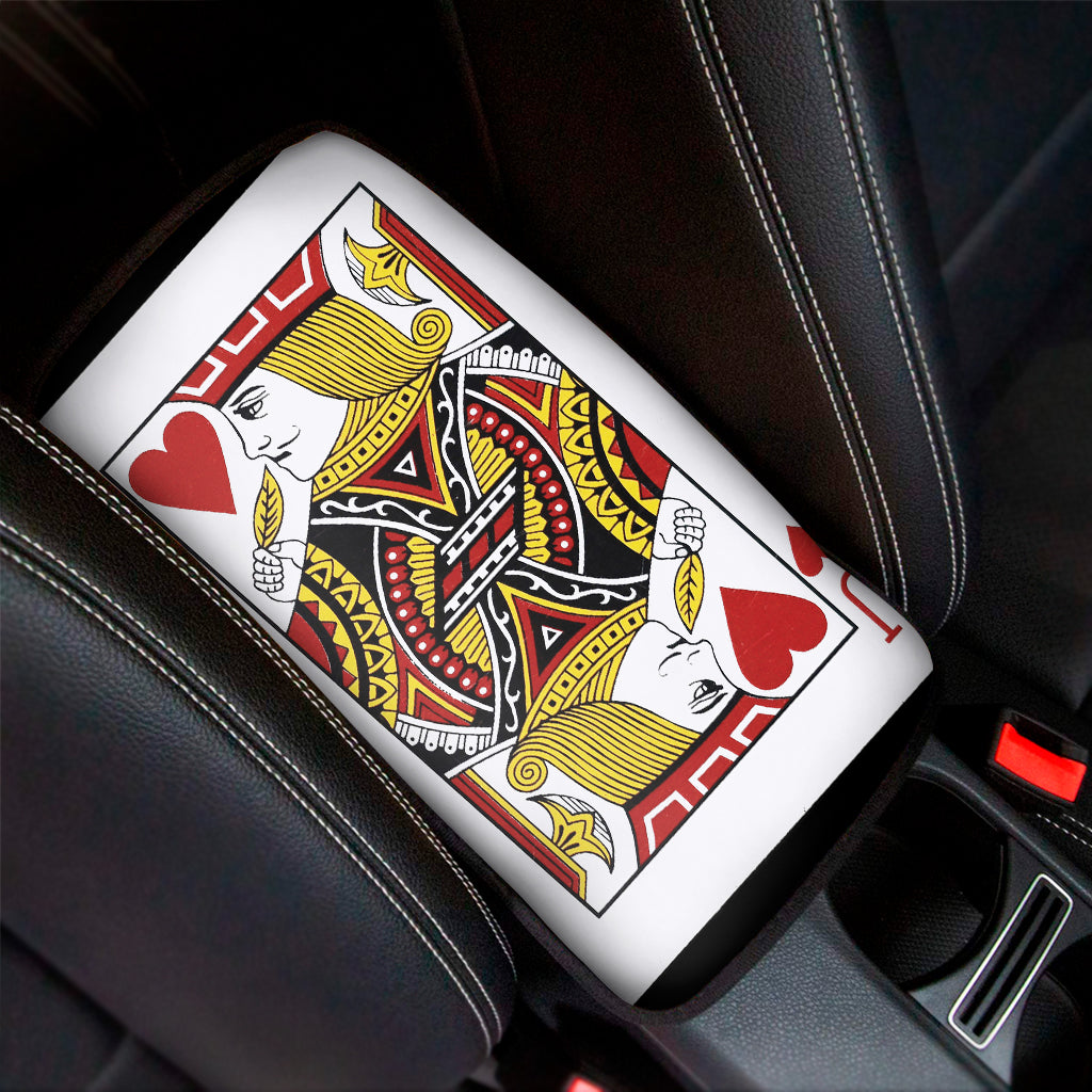 Jack Of Hearts Playing Card Print Car Center Console Cover