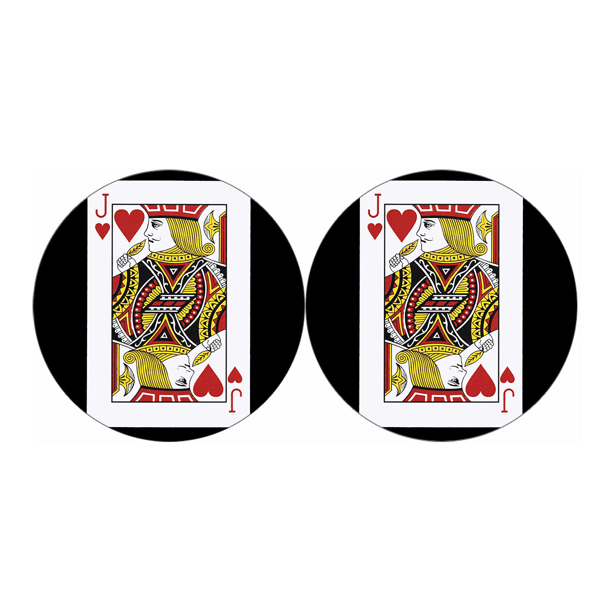 Jack Of Hearts Playing Card Print Car Coasters