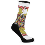 Jack Of Hearts Playing Card Print Crew Socks