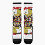 Jack Of Hearts Playing Card Print Crew Socks