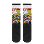 Jack Of Hearts Playing Card Print Crew Socks