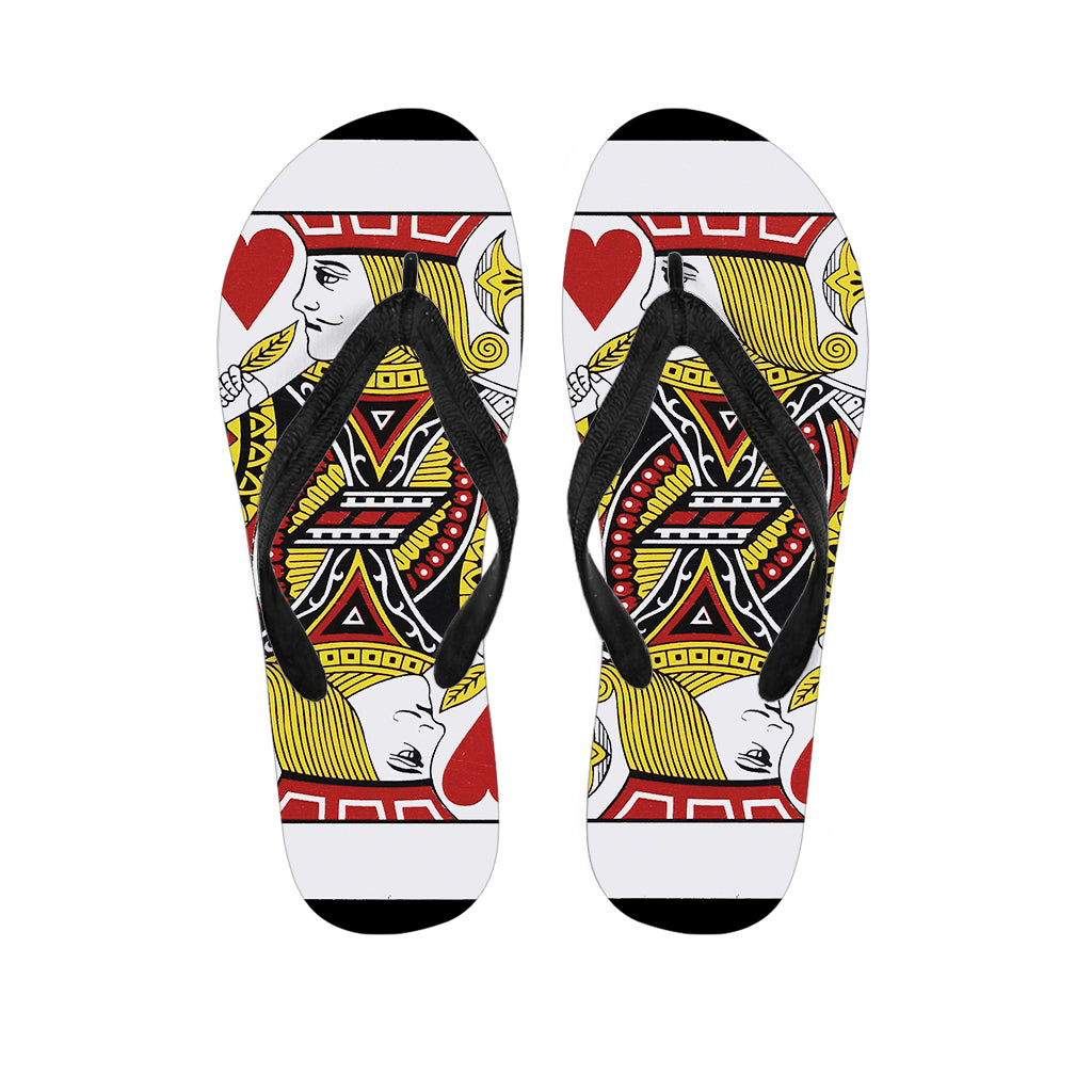 Jack Of Hearts Playing Card Print Flip Flops