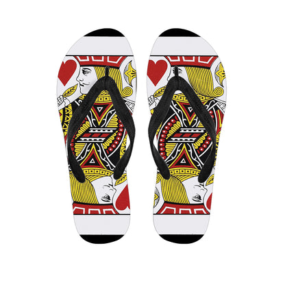 Jack Of Hearts Playing Card Print Flip Flops
