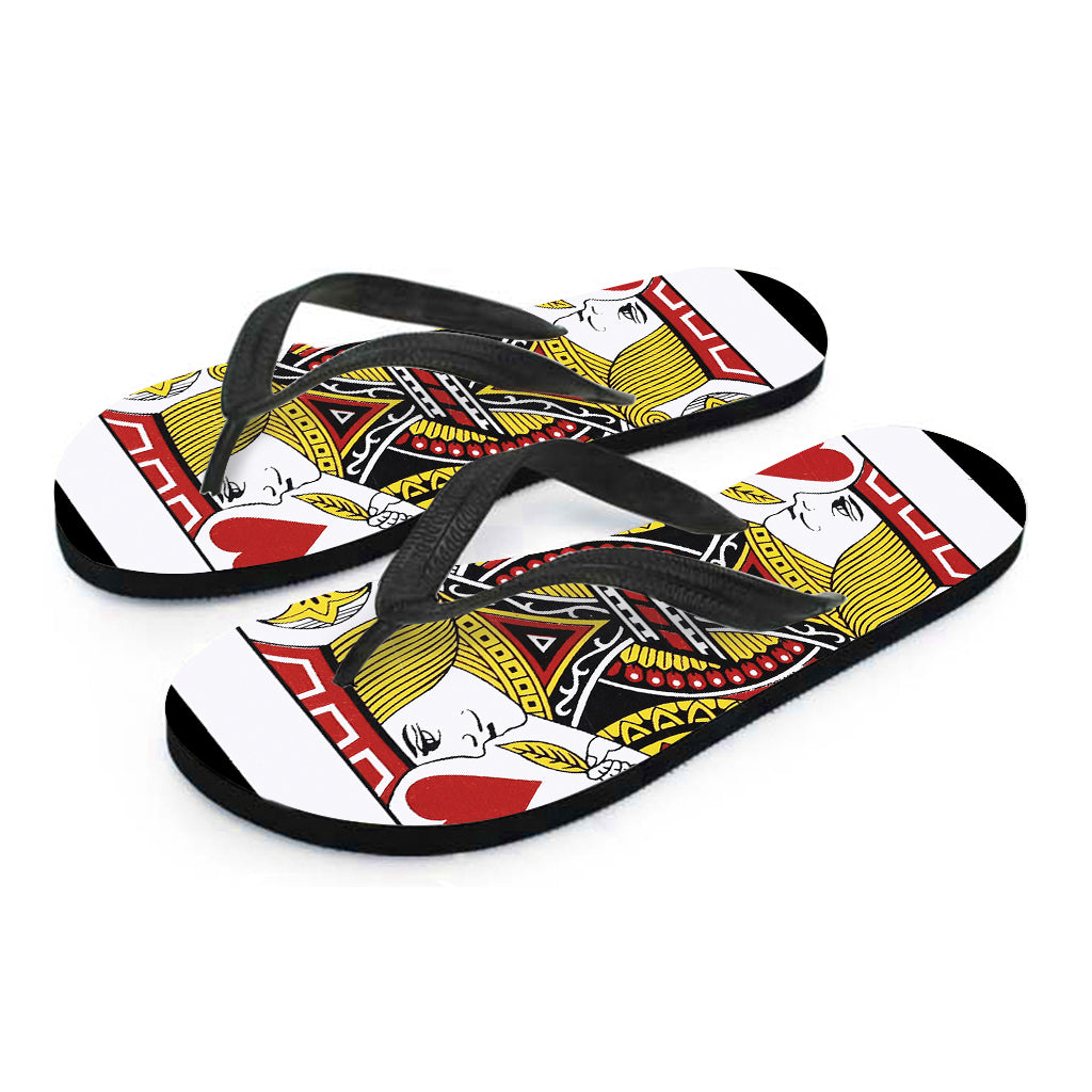 Jack Of Hearts Playing Card Print Flip Flops