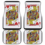 Jack Of Hearts Playing Card Print Front and Back Car Floor Mats