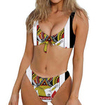 Jack Of Hearts Playing Card Print Front Bow Tie Bikini