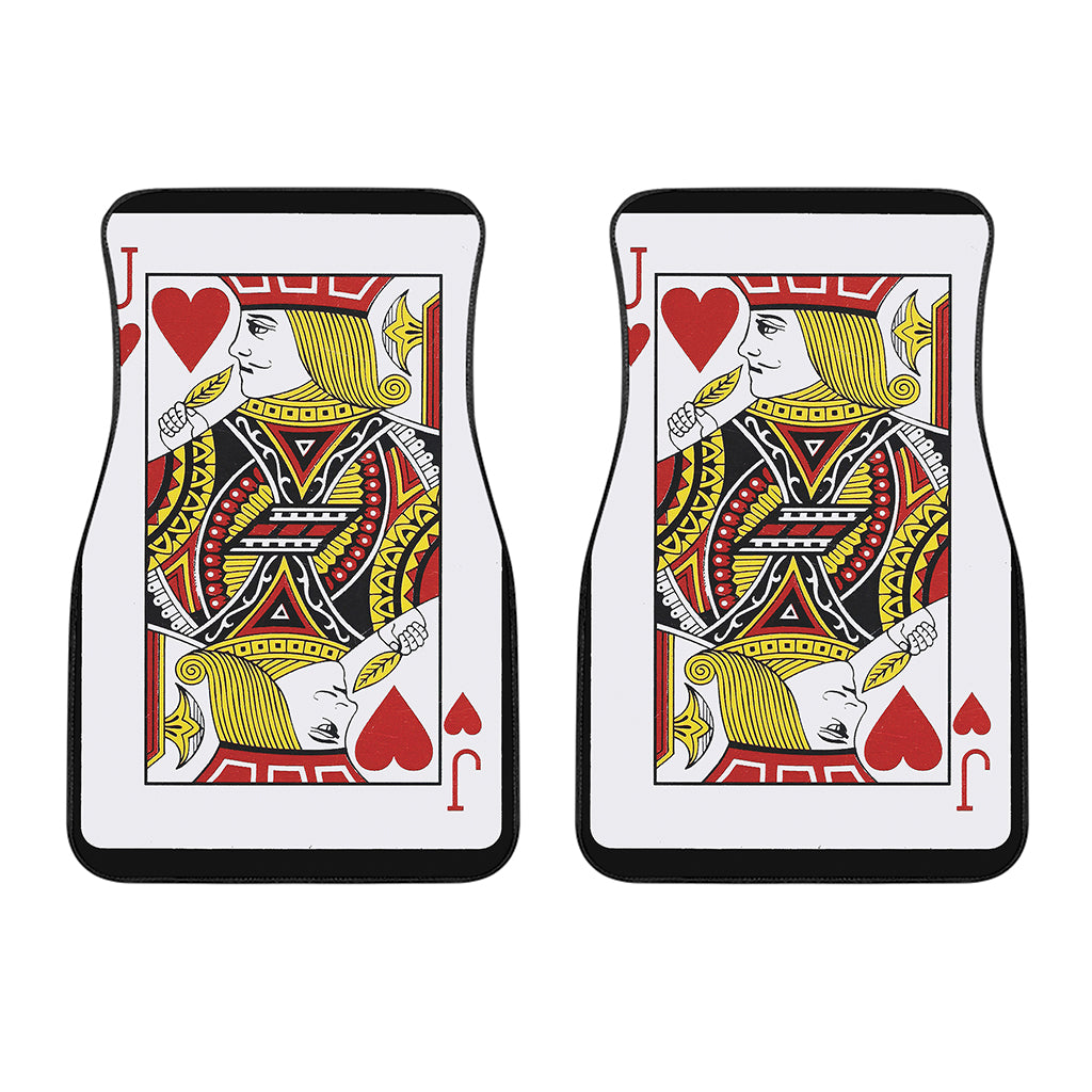 Jack Of Hearts Playing Card Print Front Car Floor Mats