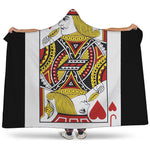 Jack Of Hearts Playing Card Print Hooded Blanket