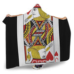 Jack Of Hearts Playing Card Print Hooded Blanket