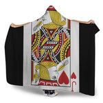 Jack Of Hearts Playing Card Print Hooded Blanket