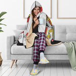 Jack Of Hearts Playing Card Print Hooded Blanket