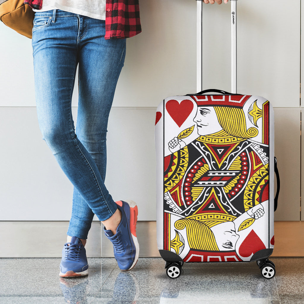 Jack Of Hearts Playing Card Print Luggage Cover
