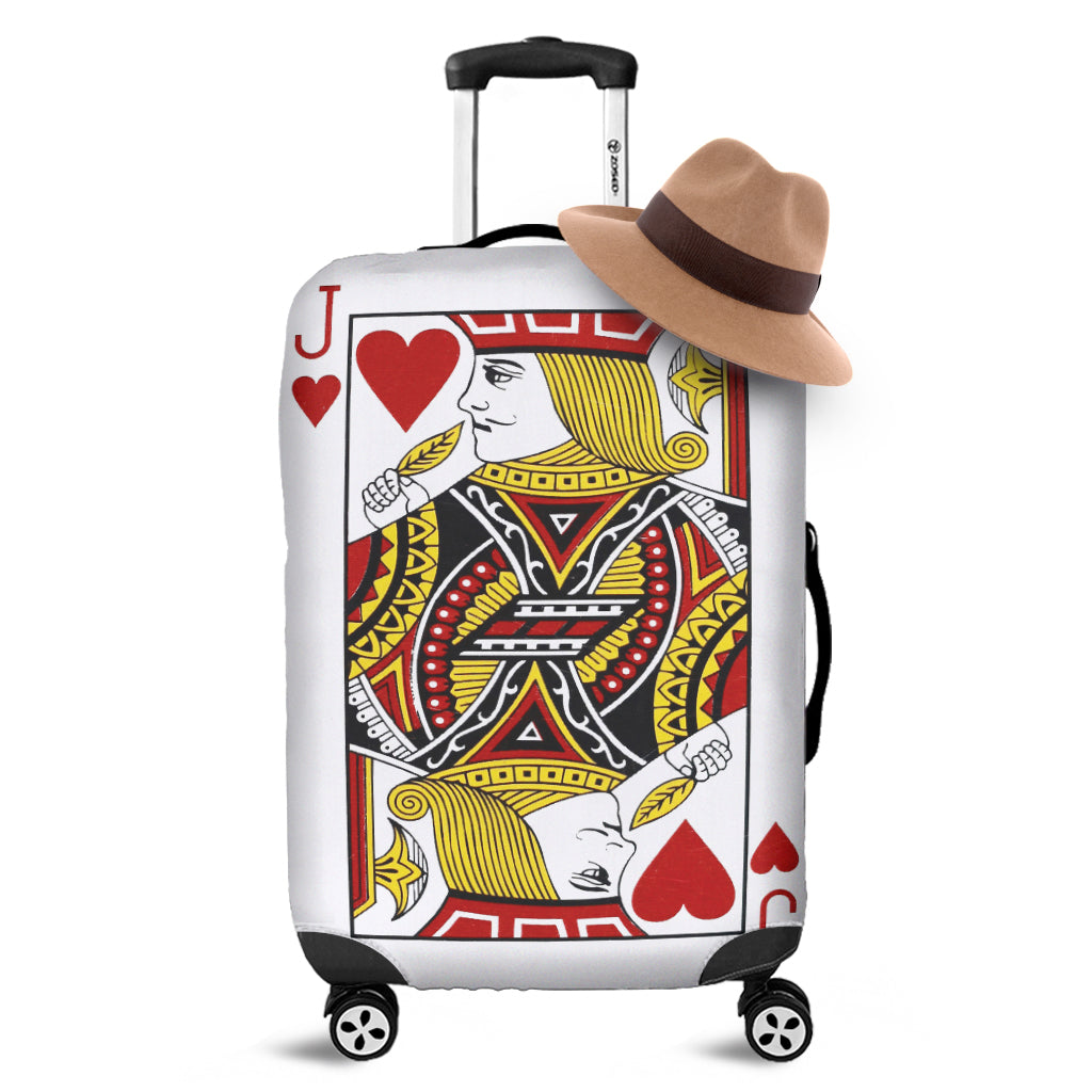 Jack Of Hearts Playing Card Print Luggage Cover