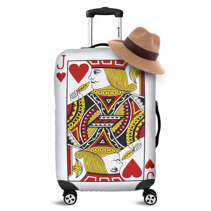 Jack Of Hearts Playing Card Print Luggage Cover