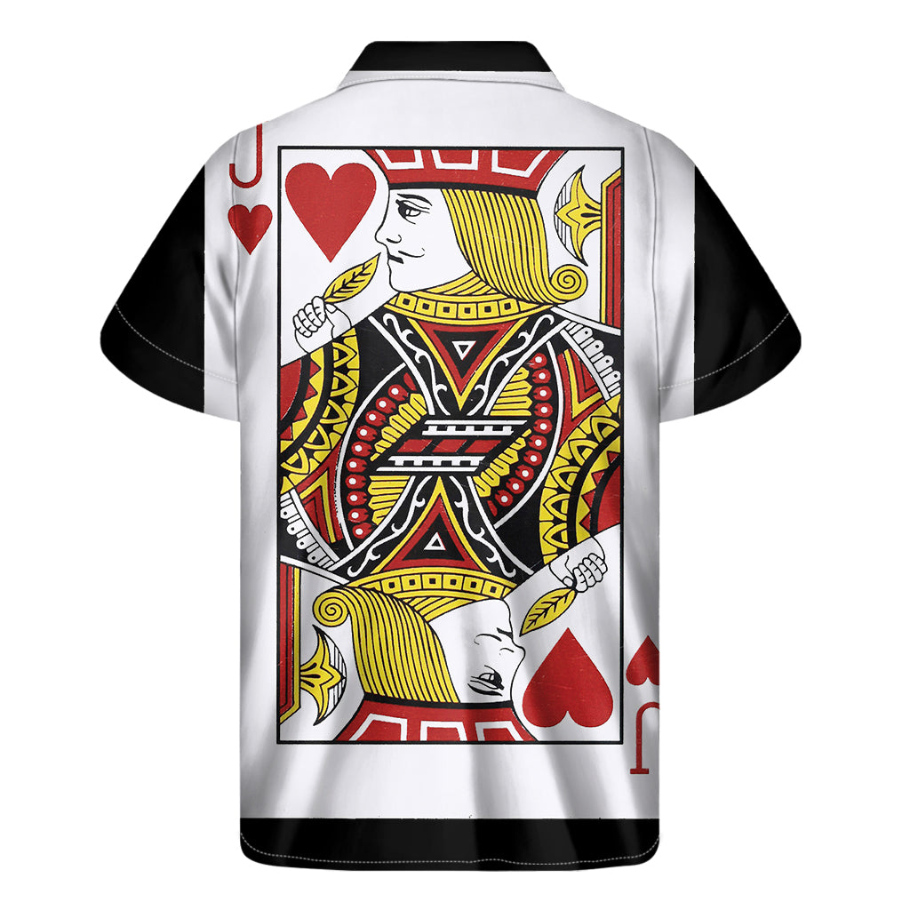 Jack Of Hearts Playing Card Print Men's Short Sleeve Shirt