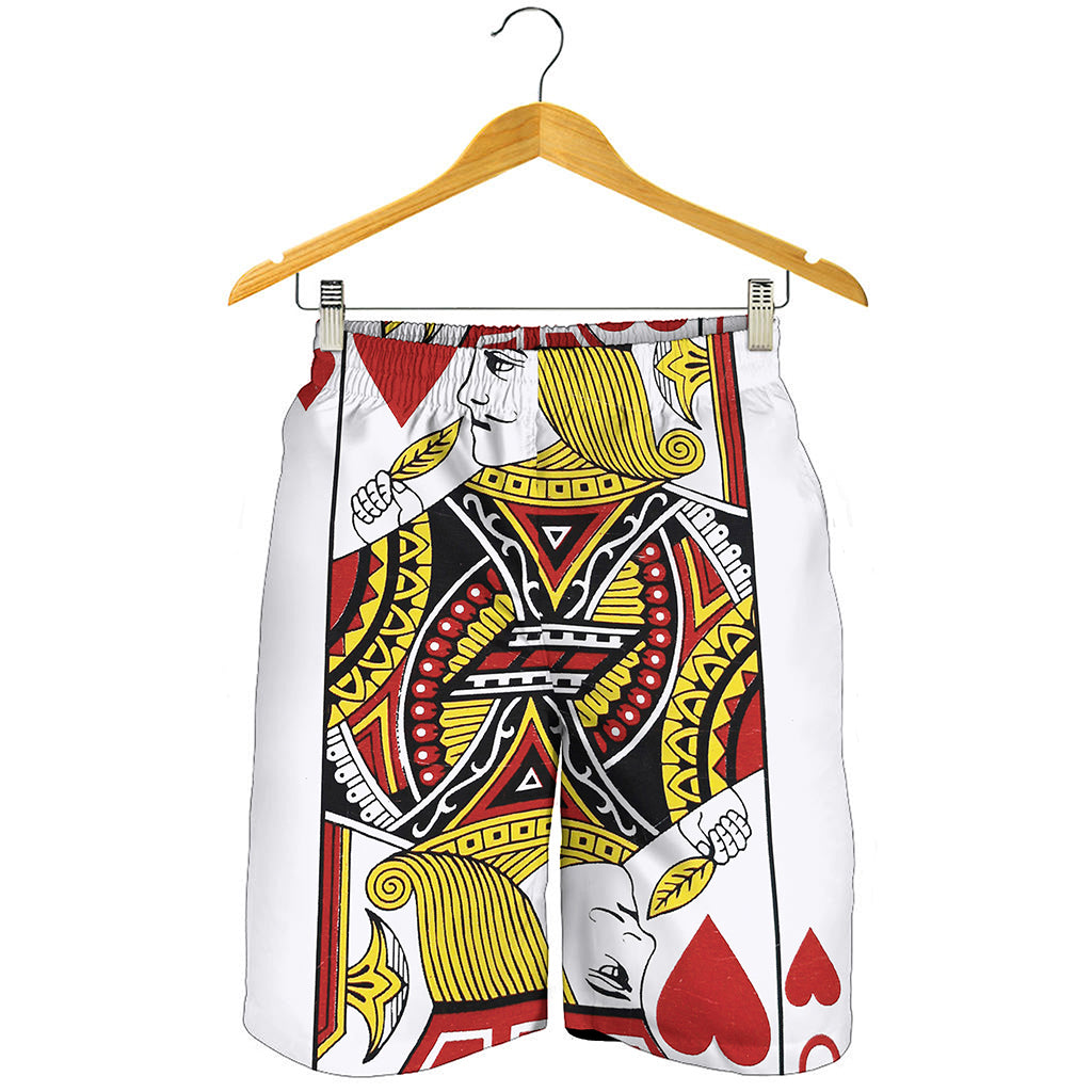 Jack Of Hearts Playing Card Print Men's Shorts