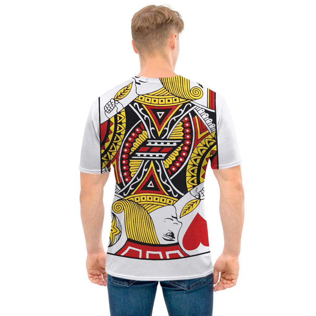 Jack Of Hearts Playing Card Print Men's T-Shirt