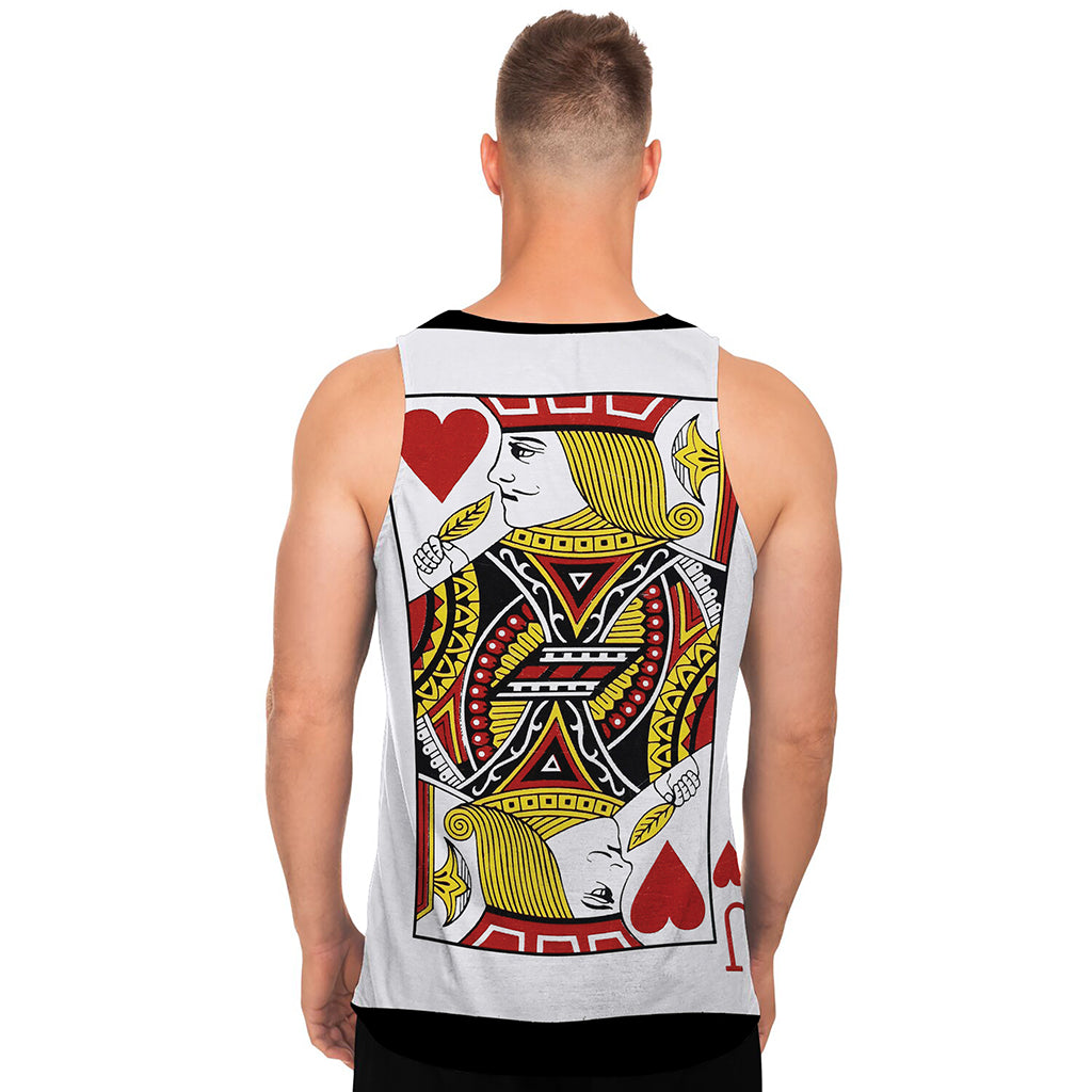 Jack Of Hearts Playing Card Print Men's Tank Top