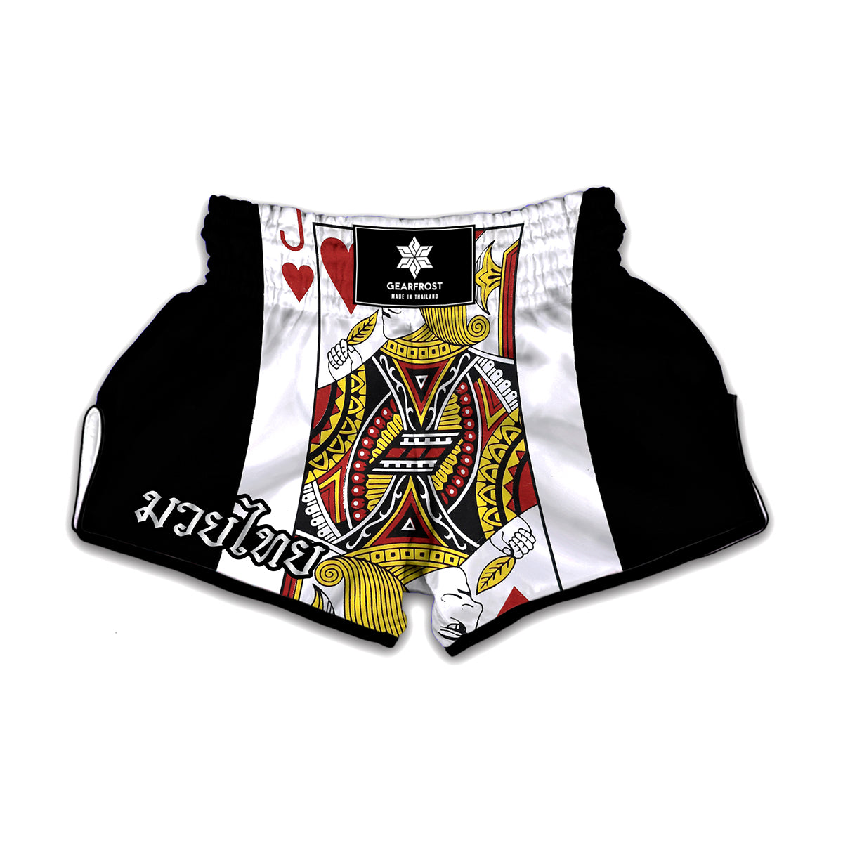 Jack Of Hearts Playing Card Print Muay Thai Boxing Shorts