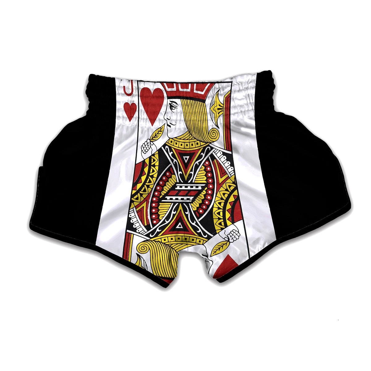 Jack Of Hearts Playing Card Print Muay Thai Boxing Shorts