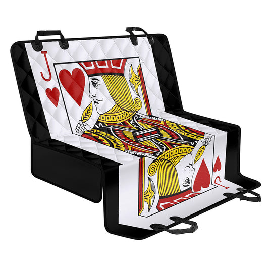 Jack Of Hearts Playing Card Print Pet Car Back Seat Cover