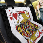 Jack Of Hearts Playing Card Print Pet Car Back Seat Cover