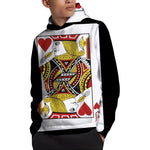 Jack Of Hearts Playing Card Print Pullover Hoodie