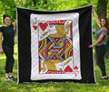 Jack Of Hearts Playing Card Print Quilt