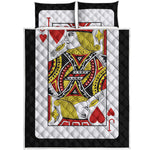 Jack Of Hearts Playing Card Print Quilt Bed Set