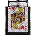 Jack Of Hearts Playing Card Print Quilt Bed Set