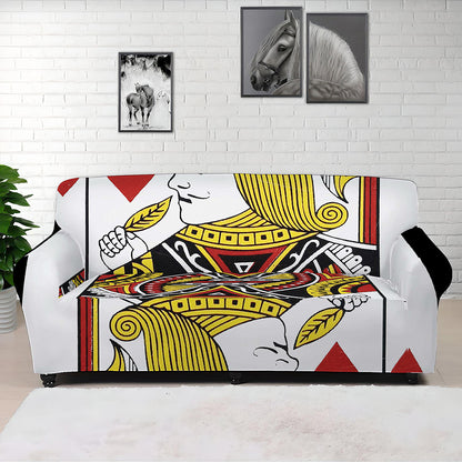 Jack Of Hearts Playing Card Print Sofa Cover